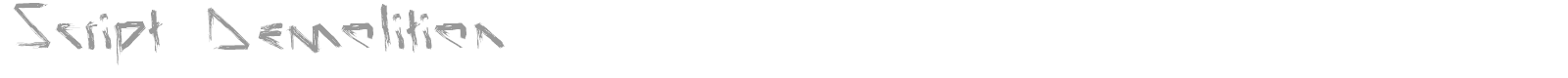 Script Demolition font preview
